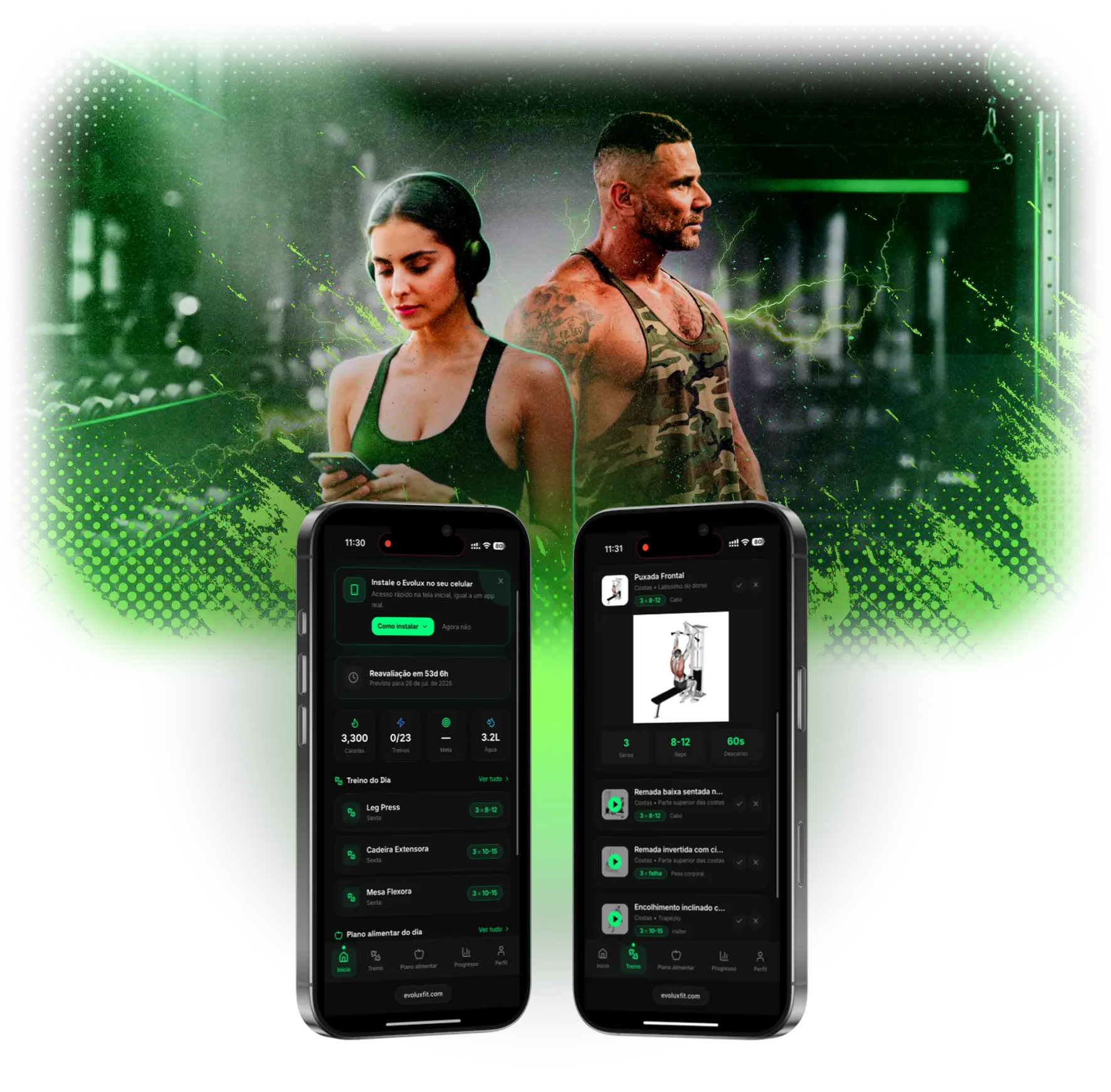 Prévia do aplicativo EvoluxFit